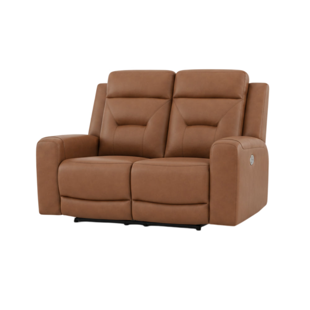 Edna Power Reclining Loveseat by Best Home - Brown