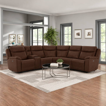 Longoria Power Motion Sectional Sofa by Best Home - Brown