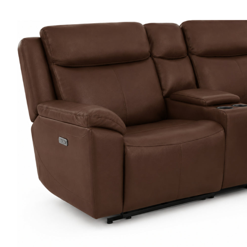 Longoria Power Motion Sectional Sofa by Best Home - Brown
