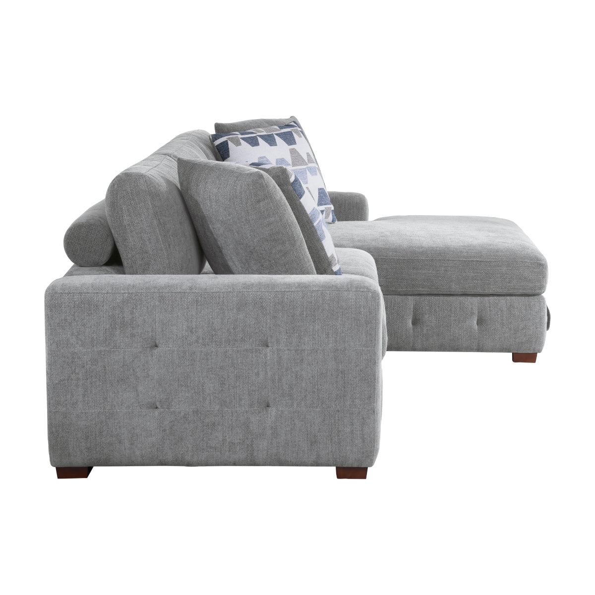 Sectional Sofa with Right Chaise by Homelegance - Gray
