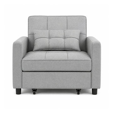 Dream 34.6" Convertible Sleeper Chair by Best Home - Gray