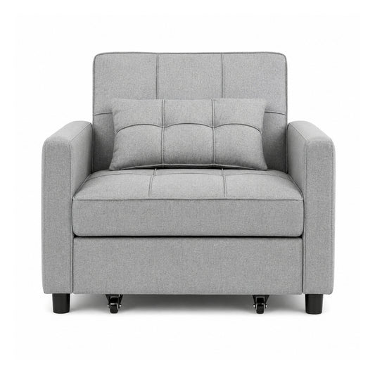Dream 34.6" Convertible Sleeper Chair by Best Home - Gray