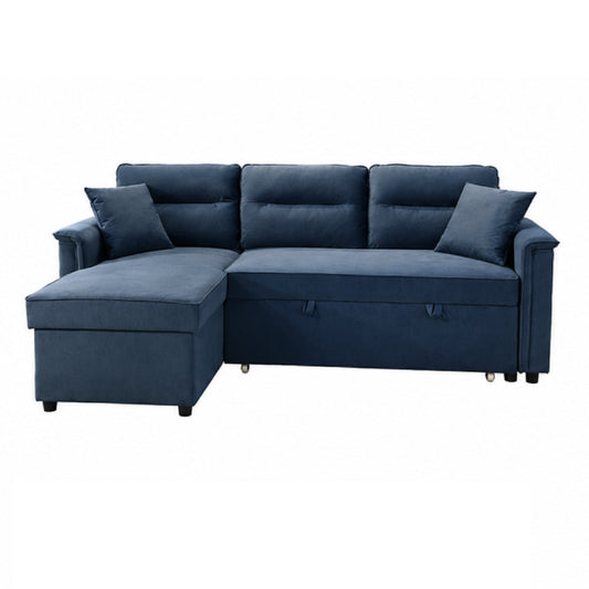 Delmar Chaise Sofa with Storage by Best Home - Blue