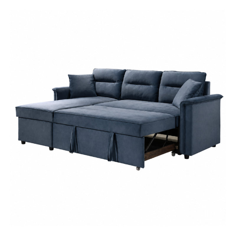 Delmar Chaise Sofa with Storage by Best Home - Blue