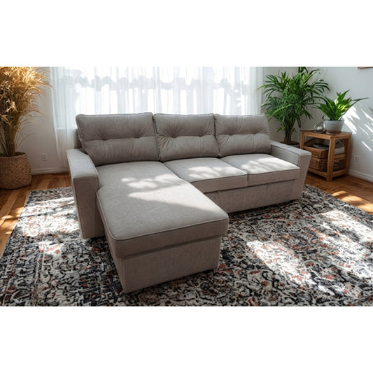 Malibu Pull Out Sofa and Chaise with Storage by Best Home - Gray