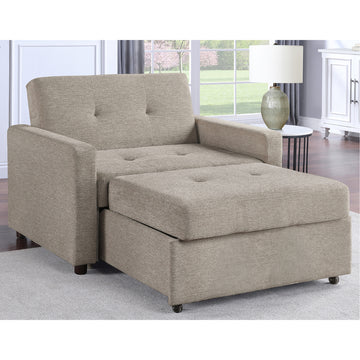 Noah 36.7" Convertible Sleeper Chair by Steve Silver Company - Gray