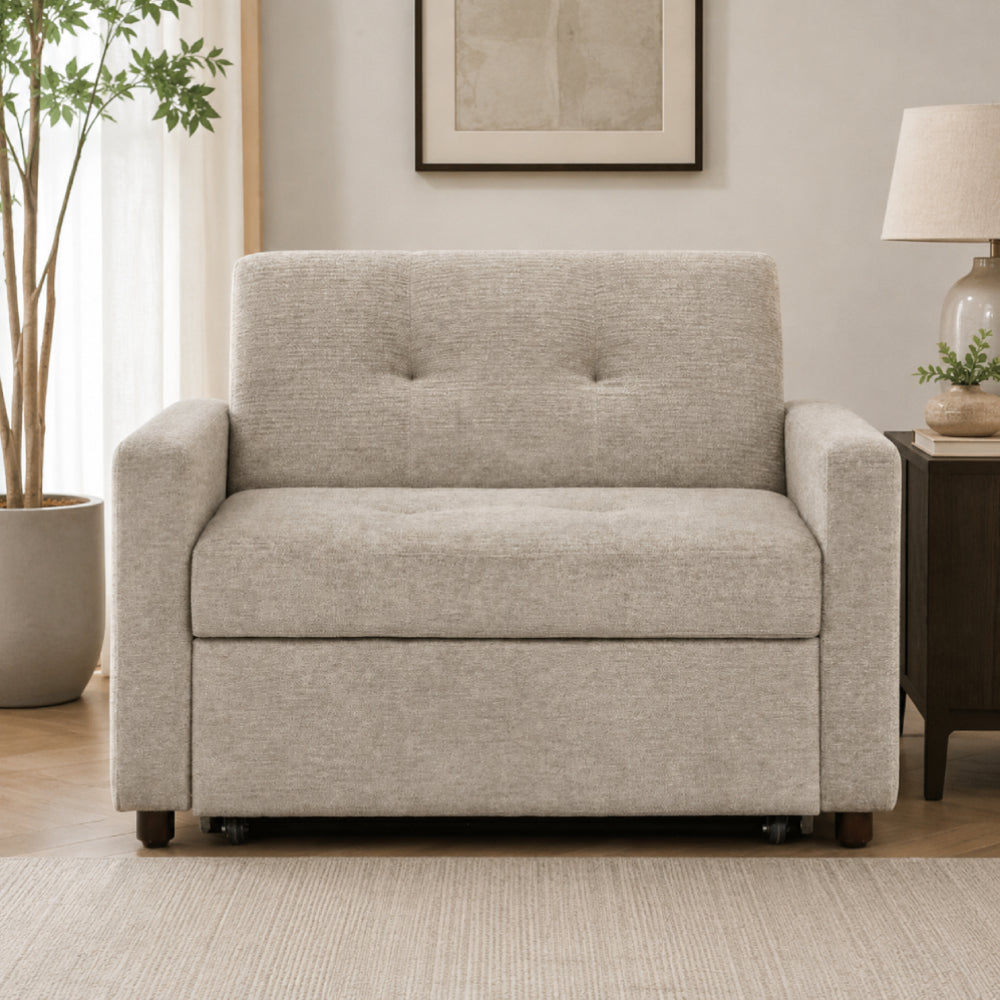Noah 36.7" Convertible Sleeper Chair by Steve Silver Company - Gray