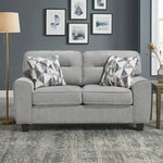 Vival 37" Loveseat with Decorative Pillows by Homelegance