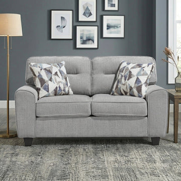 Vival 37" Loveseat with Decorative Pillows by Homelegance