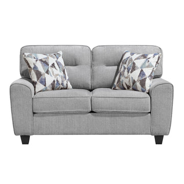 Vival 37" Loveseat with Decorative Pillows by Homelegance