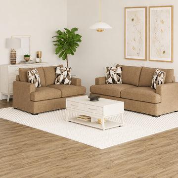 Palm Spring Sofa and Love Seat by Elements - Brown