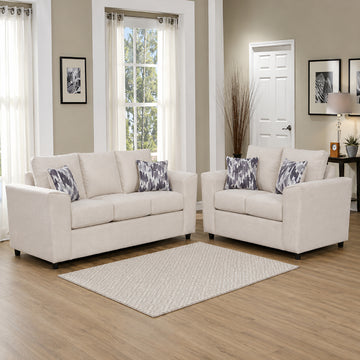 Amalfi Sofa and Loveseat by Arely Furniture - Beige