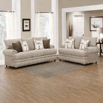 Florence 40" Sofa and Loveseat by Arely Furniture - Brown