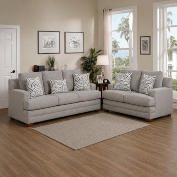 Modena Loveseat and Sofa Set by Arely Furniture - Gray