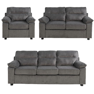 Glendale Sofa and Loveseat with Chair by Best Home - Gray