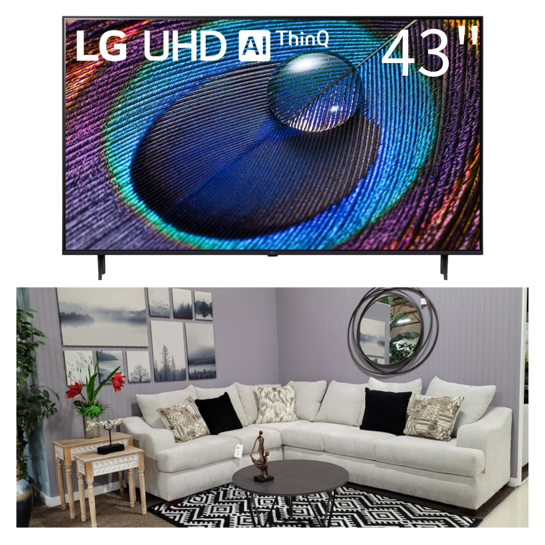 Paquete: 2 televisores seccionales Athena + televisor inteligente LG 4K UHD LED UR9000 de 43" con WebOS 23 y ThinQ AI