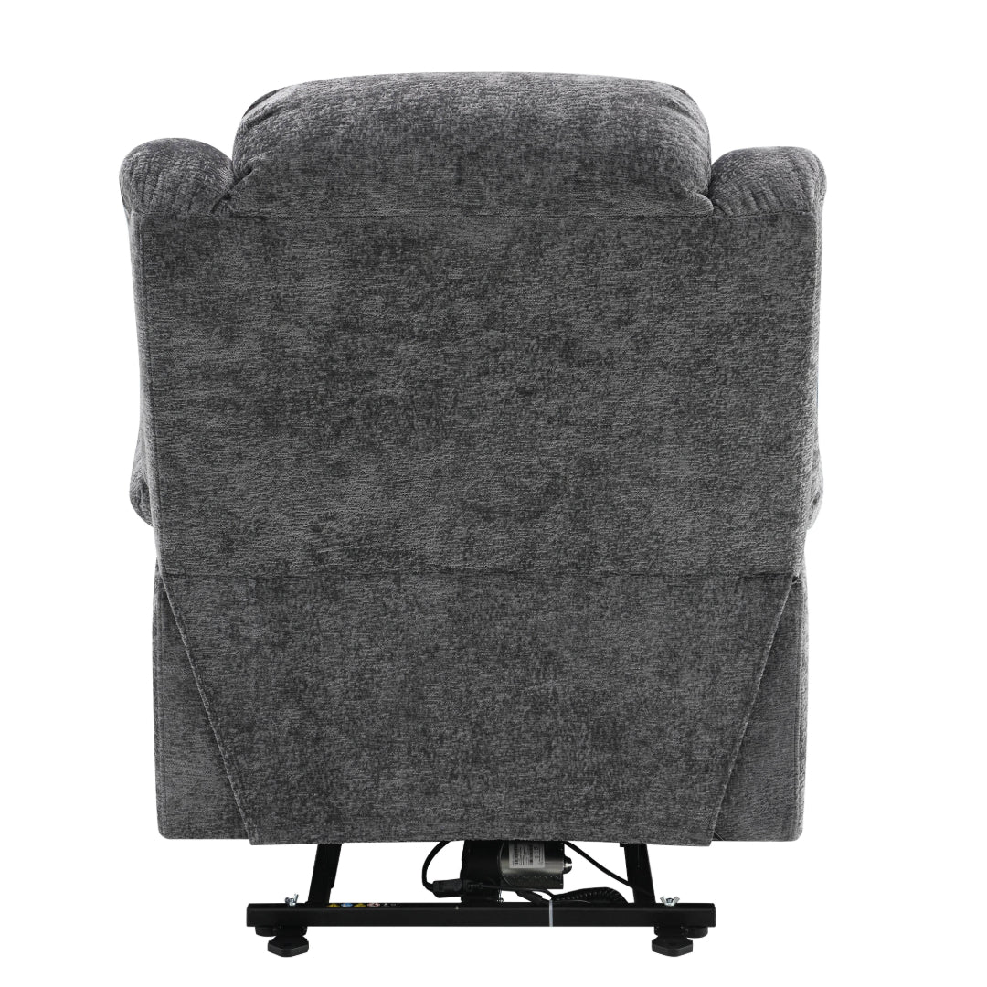 Paquete: Sillón reclinable eléctrico Orion gris con elevación, masaje y calefacción + altavoz Bluetooth portátil JBL Charge 5 con batería externa incorporada