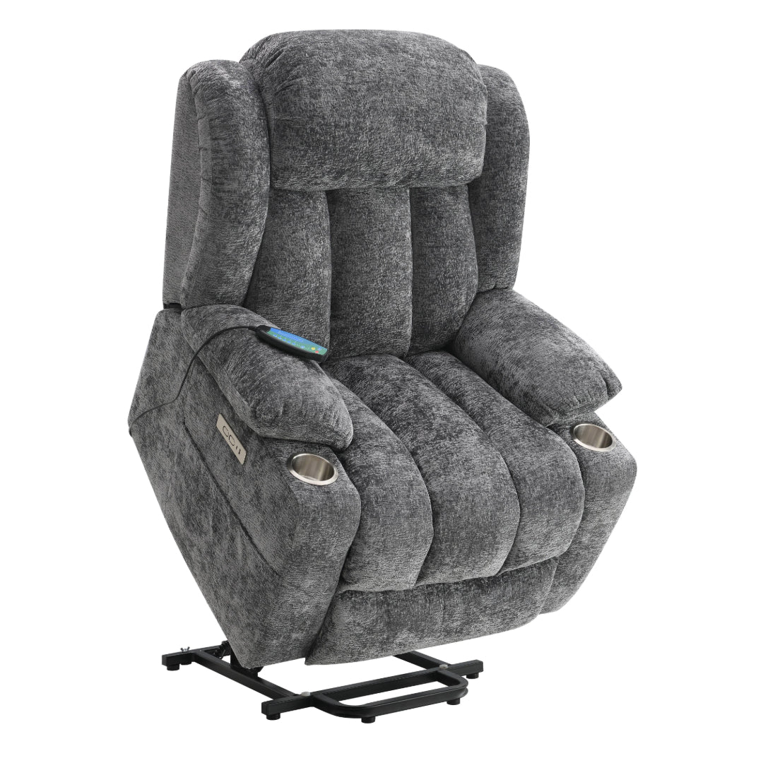 Bundle: Orion Grey Power Recliner With Lift, Massage And Heating + JBL Charge 5 Portable Bluetooth Speaker with Built-in Powerbank