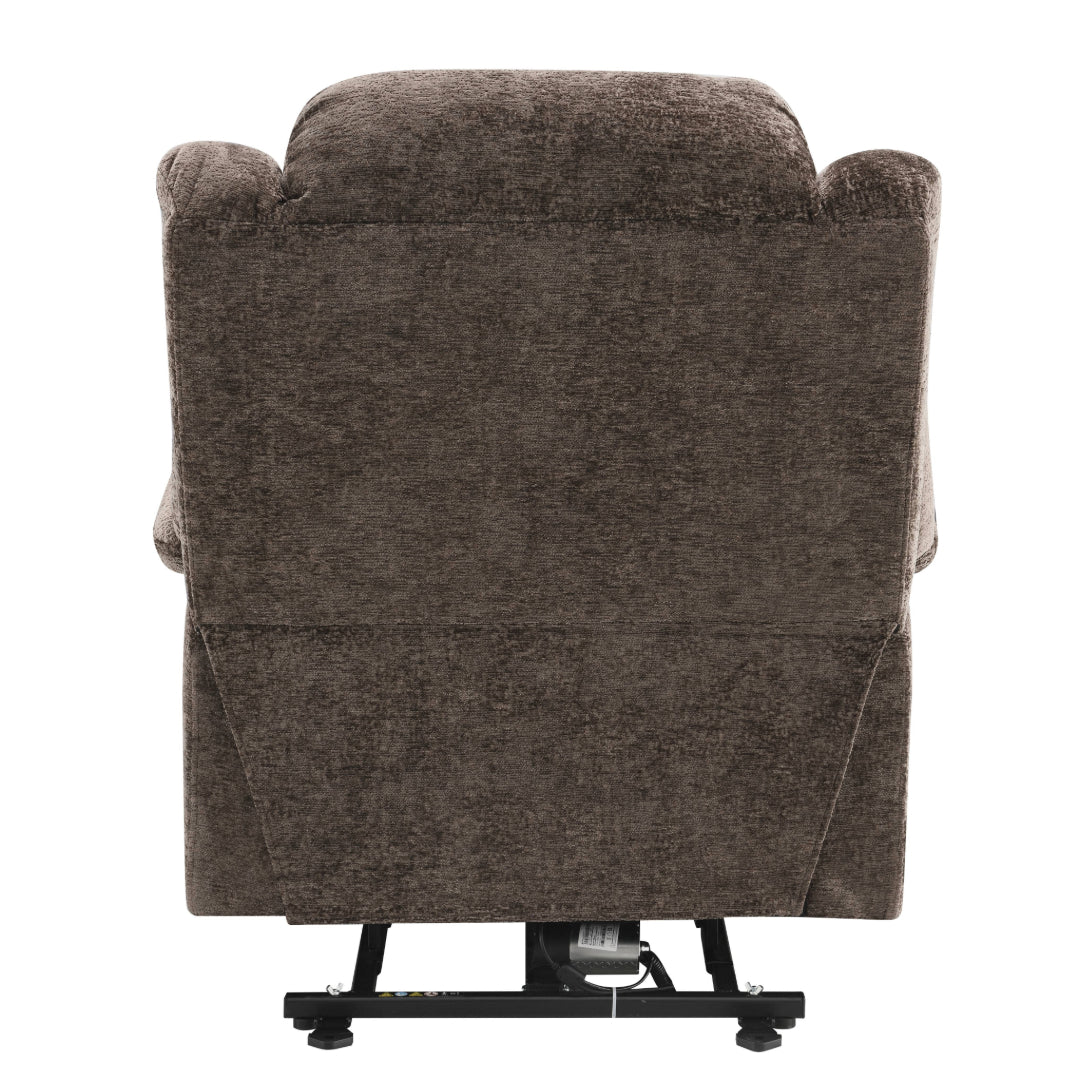 Paquete: sillón reclinable eléctrico Orion Brown con elevación, masaje y calefacción + altavoz Bluetooth portátil JBL Charge 5 con batería externa incorporada