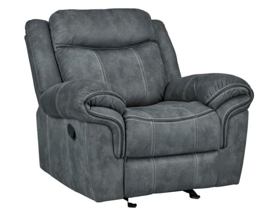 Sorrento Manual Charcoal Sofa and Gliding Loveseat