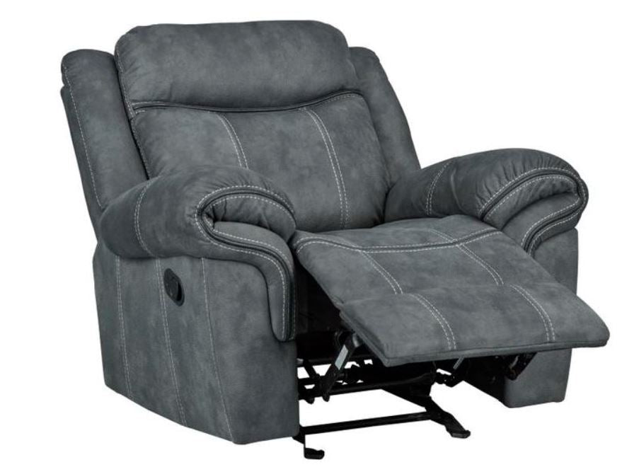 Sorrento Manual Charcoal Sofa and Gliding Loveseat