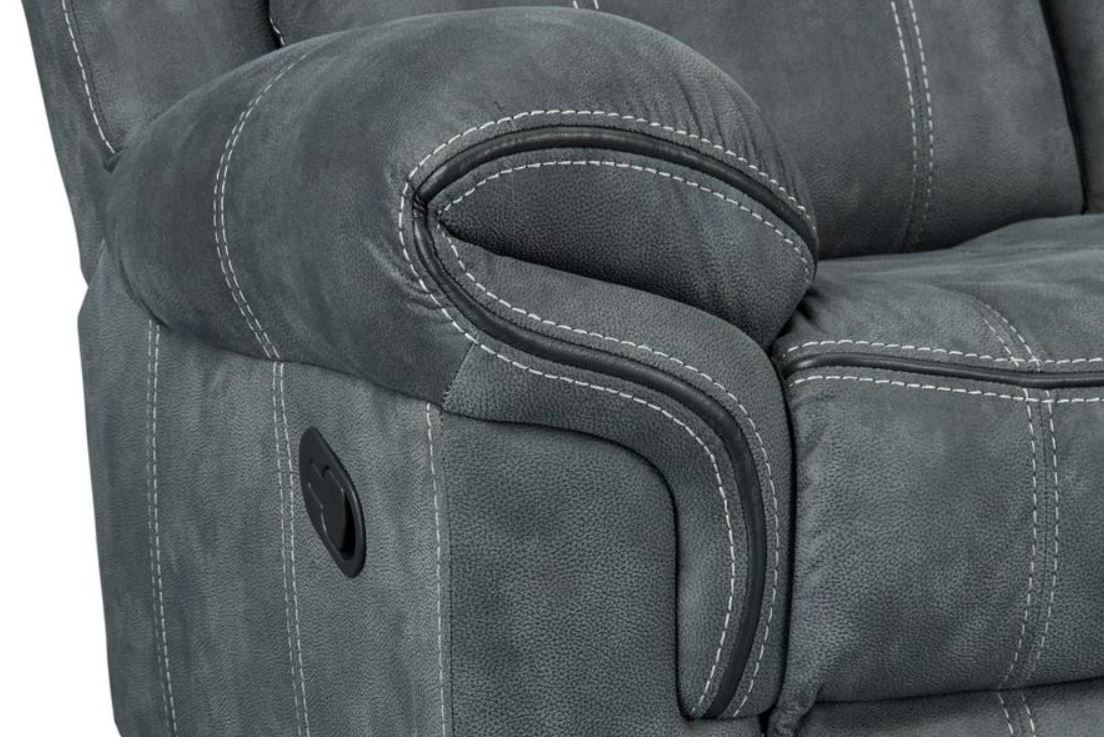 Sorrento Manual Charcoal Sofa and Gliding Loveseat