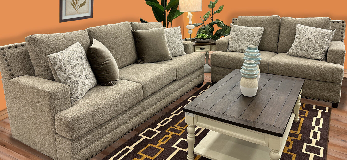 Moondance Light Brown Sofa And Love Seat