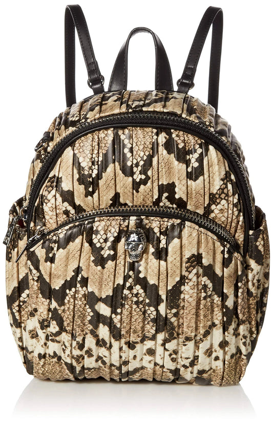 Betsey Johnson Slithering Skull Backpack-Natural Snake