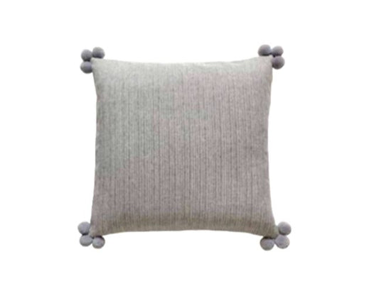 Evolved Home Pillow Talk Romance 18" Decorative Throw Pillow with Zipper Closure - Gray