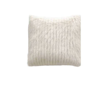 Almohada decorativa de piel sintética de 45 cm con cremallera oculta Ivory Tusk de Evolved Home, color beige