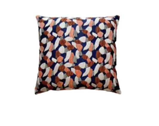 Evolved Home Rocky Road 18" Square Throw Pillow - Blue, Red, and Silver