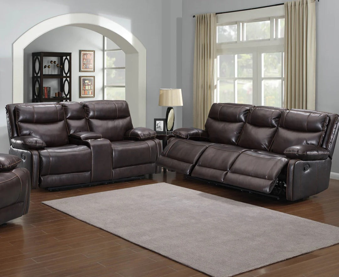 Toledo Brown Sofa & Loveseat Set