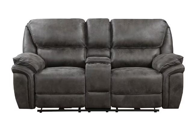 Crofton Manual Sofa and Loveseat - Grey Collection