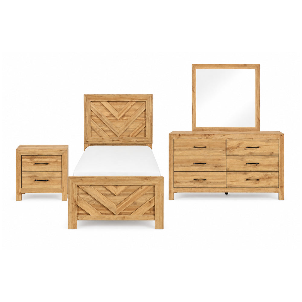 Corina Bedroom Set (4-Piece) by Homelegance - Brown