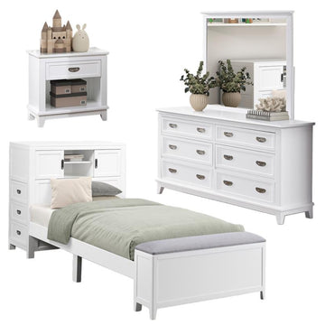 Youth Explorer Twin Bookcase Bedroom Set (4-Piece) by Homelegance