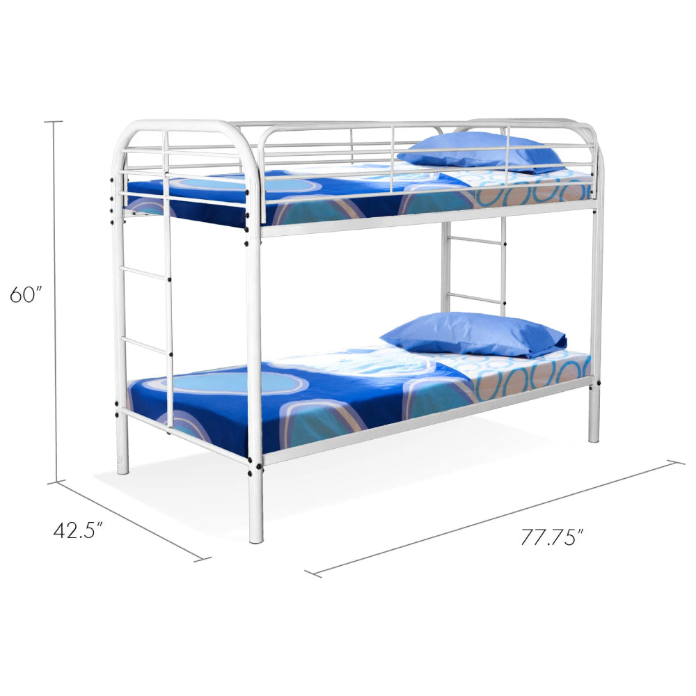 Twin Size Bunk Bed by Tamex - White