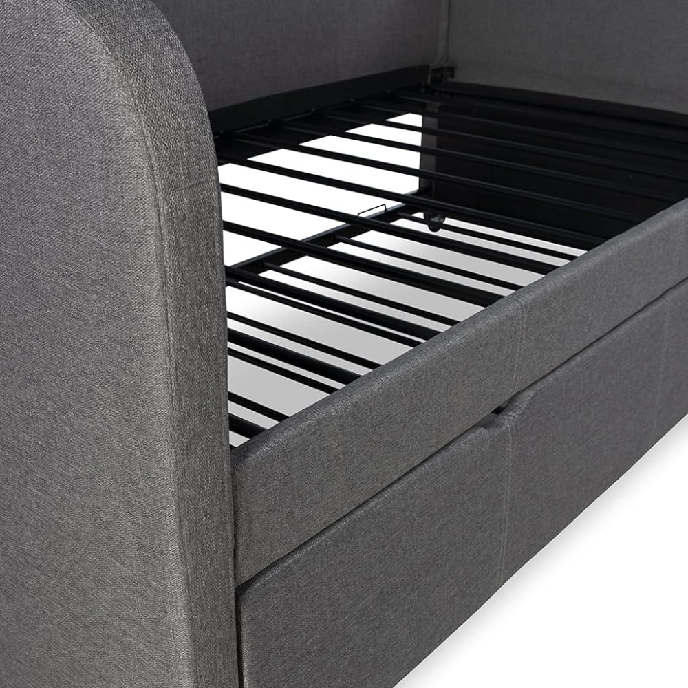 Brussels 81" Twin Upholstered Day Bed with Trundle by Powell - Gray