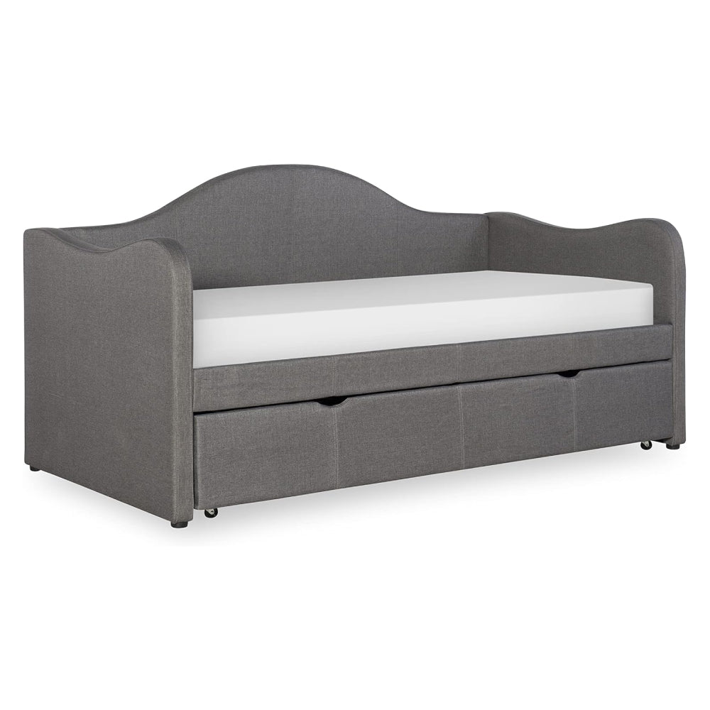 Brussels 81" Twin Upholstered Day Bed with Trundle by Powell - Gray