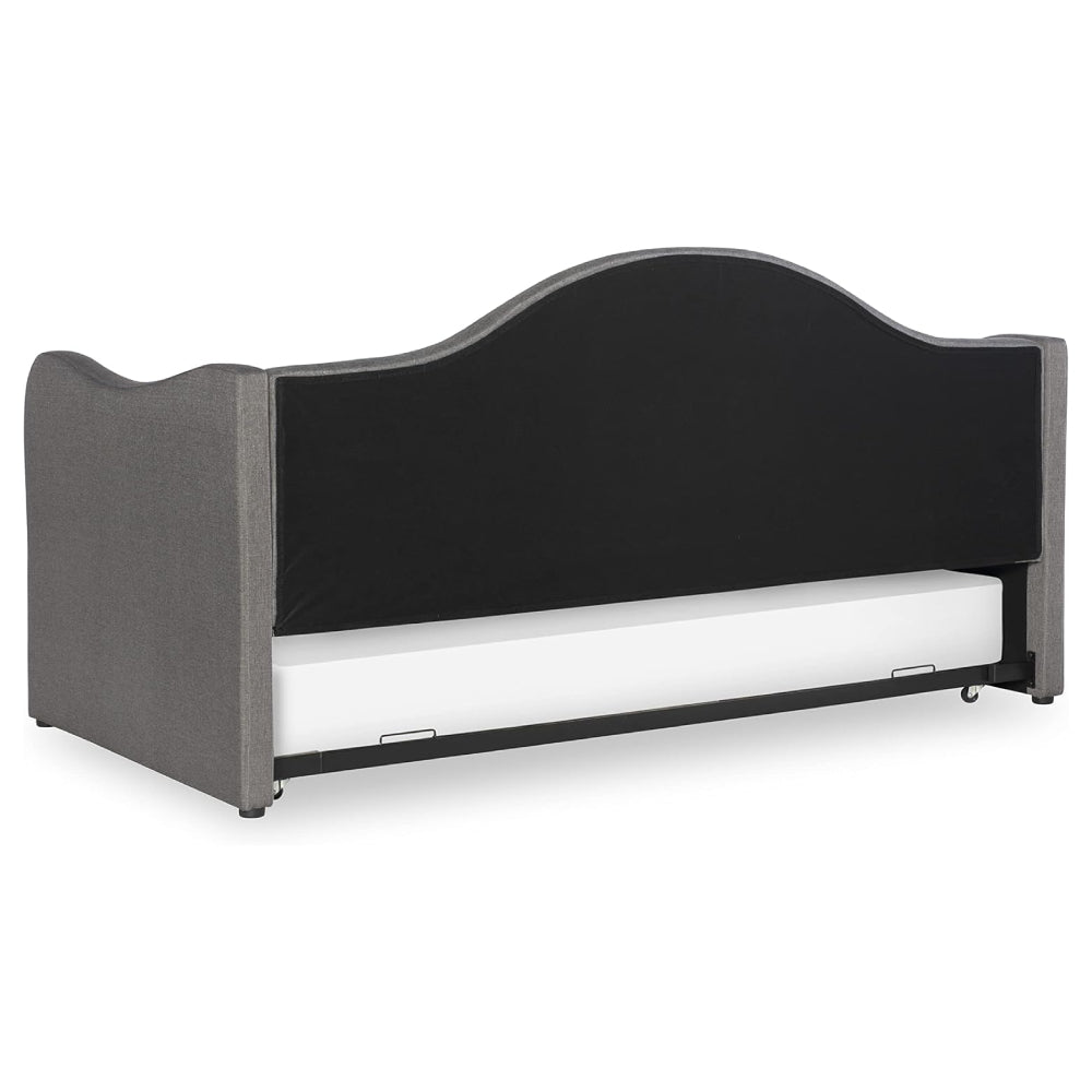 Brussels 81" Twin Upholstered Day Bed with Trundle by Powell - Gray