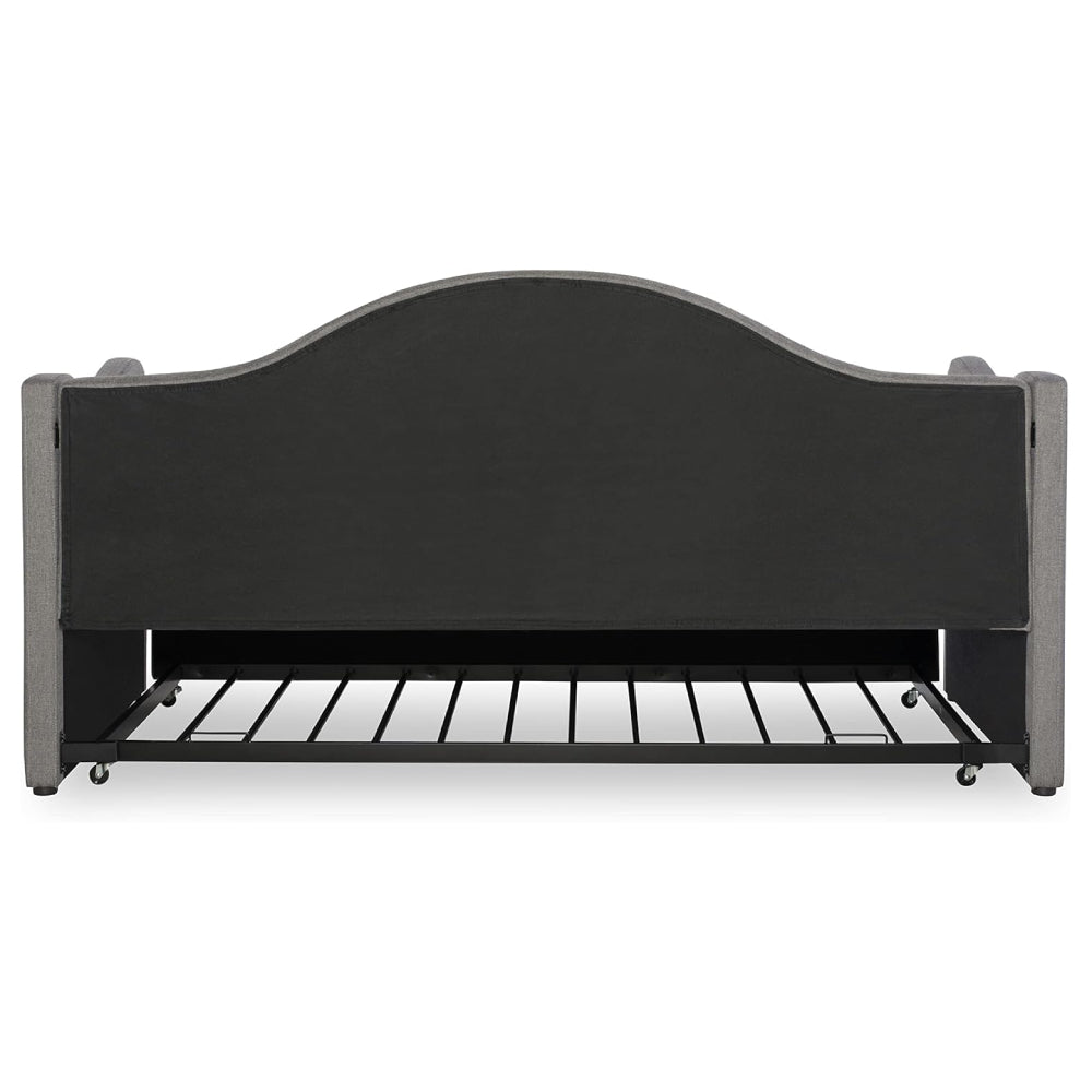 Brussels 81" Twin Upholstered Day Bed with Trundle by Powell - Gray