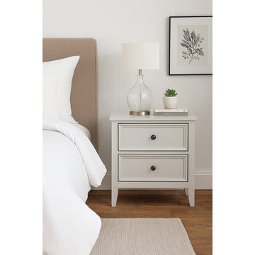 Denver Nightstand with 2 Drawers by Homelegance - White