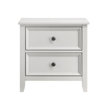 Denver Nightstand with 2 Drawers by Homelegance - White