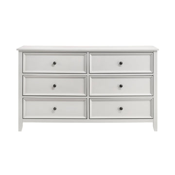 Denver Dresser with 6 Drawers by Homelegance - White
