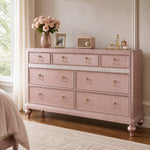 Ariston Dresser with 7 Drawers by Furniture of America - Pink