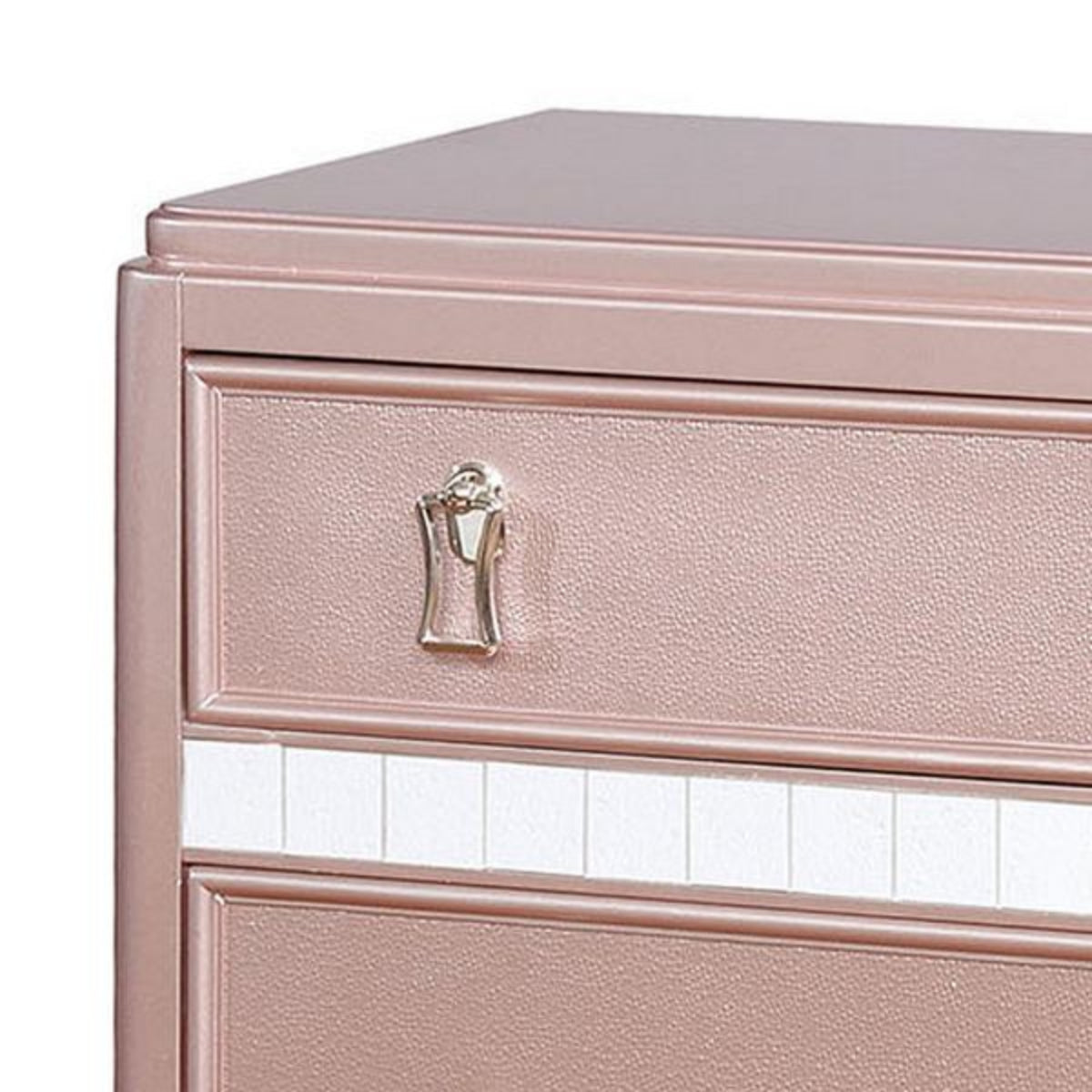 Ariston Nightstand with 2 Drawers by Furniture of America - Pink