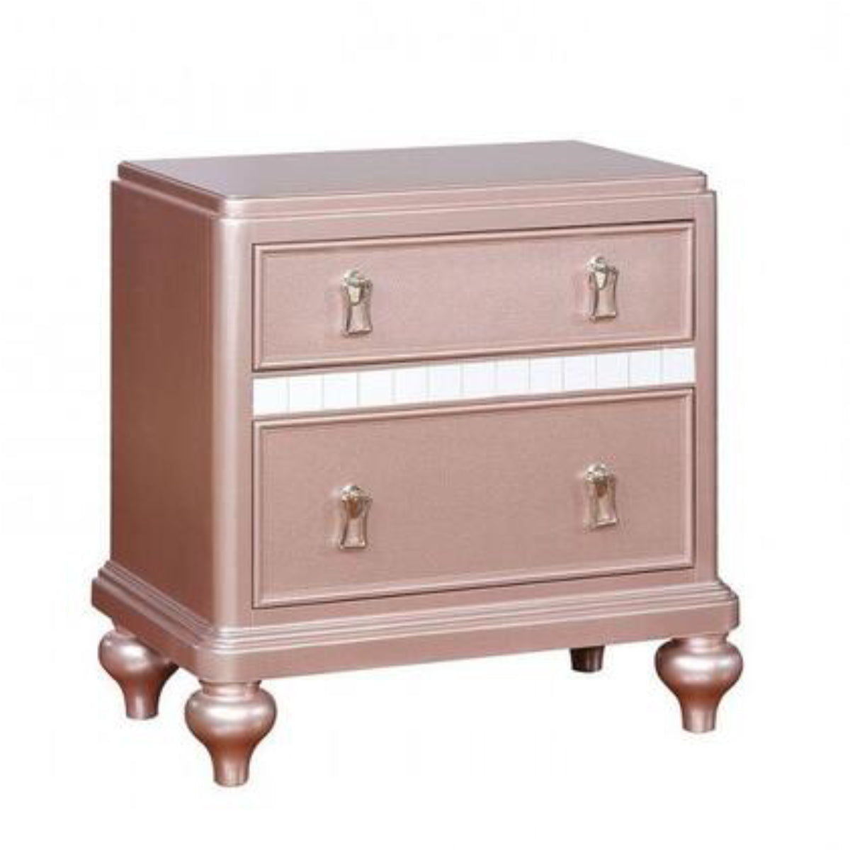 Ariston Nightstand with 2 Drawers by Furniture of America - Pink