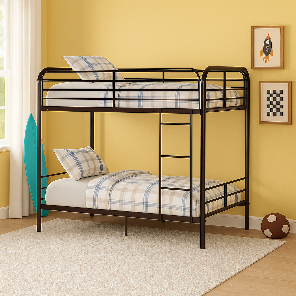 Jose Metal Full Bunk Bed in Dark Brown by Acme Furniture