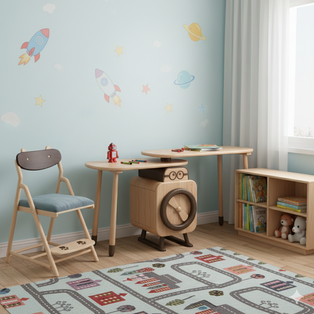 Cartoon Desk and Chair by Best Home