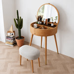 Vanity Dressing Table and Chair by Best Home - Brown