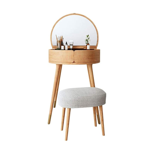 Vanity Dressing Table and Chair by Best Home - Brown